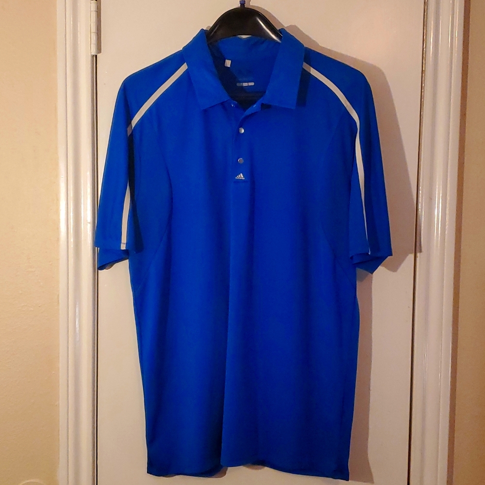 Adidas puremotion 3 button polo style shirt.